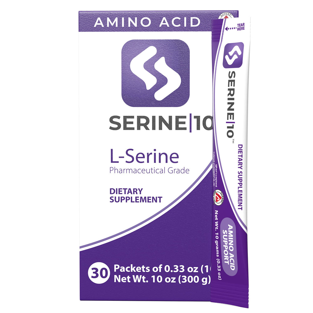 SERINE10 l-serine packet dissolving in water for quick daily focus