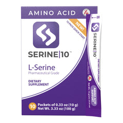 SERINE10 packets in box, convenient daily brain support