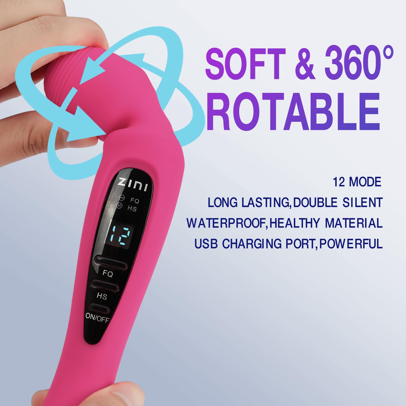 Seritivo ergonomic, lightweight wand for travel and relaxation