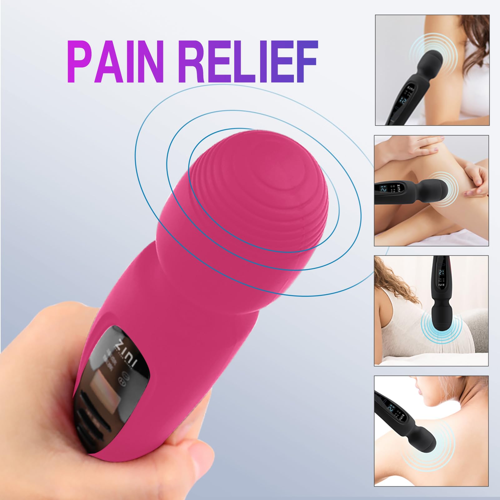 Seritivo massager showing 12 vibration modes for customization