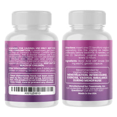Seroflora boric acid bottle close-up showing pre-filled 600 mg capsules