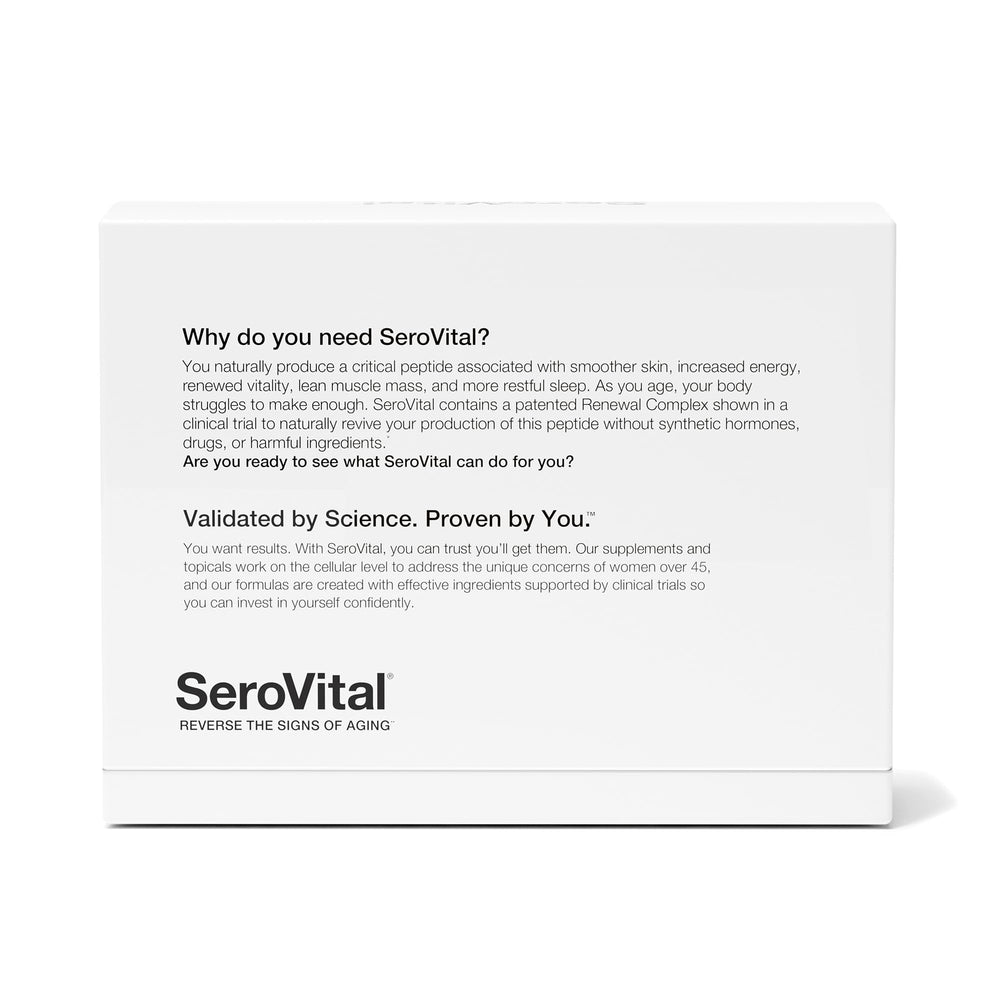 Serovital packaging shows a 30-day supply