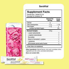 Serovital powder dissolving in water for quick hydration