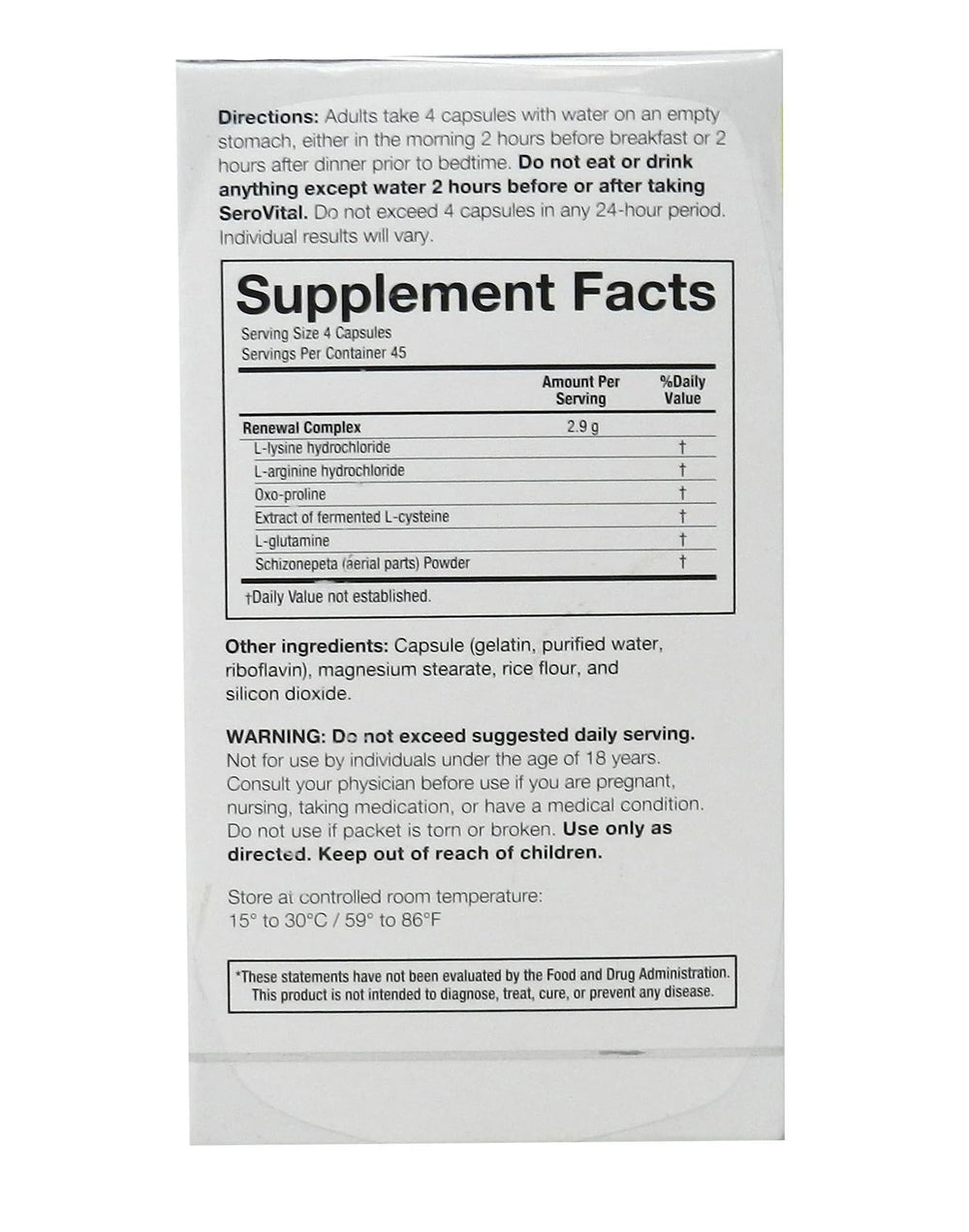 Serovital Renewal powder bottle with glass for daily routines and energy