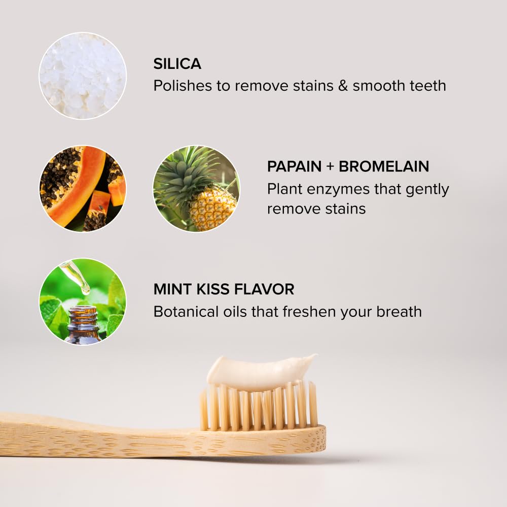 Serovital Smile enamel-polish brush application demonstrates even, gentle surface polishing with silica.