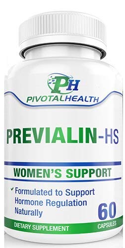 Serrasolv Previalin-HS hot flash relief bottle promotes comfort during menopause.