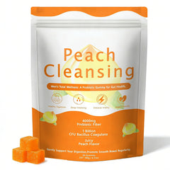 SERSANVE Peach Prebiotic Gummies bottle for convenient daily digestive support.