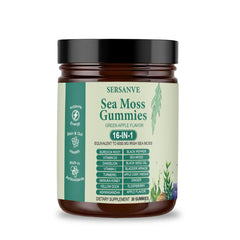 SERSANVE Sea Moss Gummies bottle pour for daily wellness support.