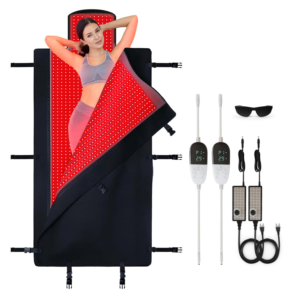 Seveat red light mat with dual wavelengths for balanced sessions.