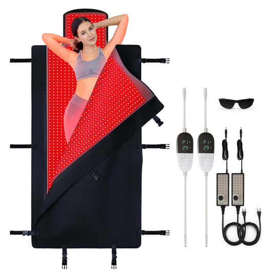 Seveat red light mat with dual wavelengths for balanced sessions.