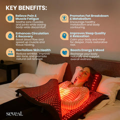 Seveat full-body coverage mat offers comprehensive light exposure.