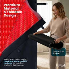 Seveat mat rolled for compact storage and quick setup.