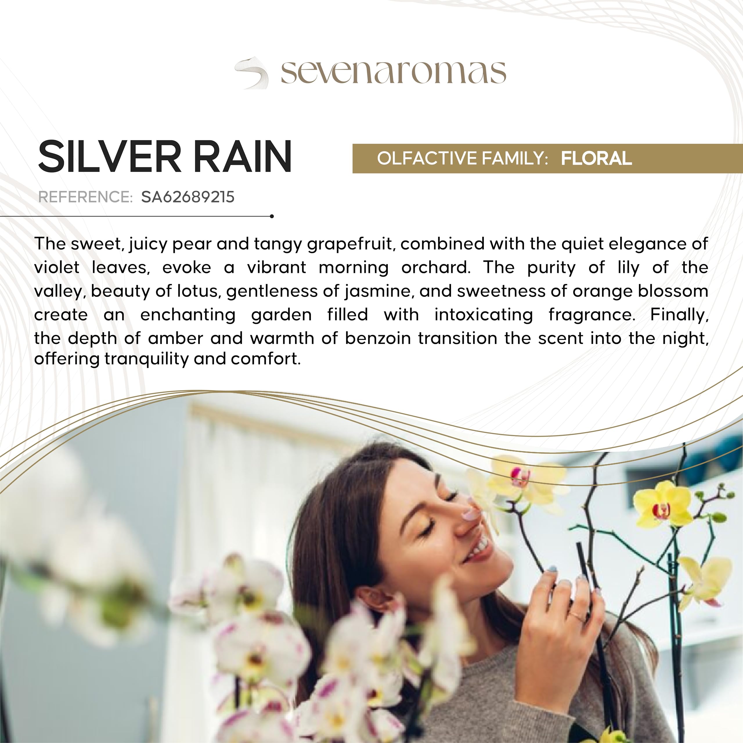 SevenAromas diffuser oil room ambience demonstrates calming, refined atmosphere in living spaces.