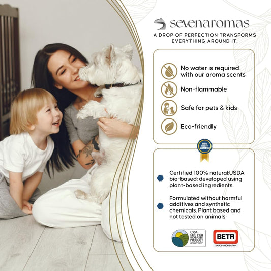 SevenAromas hotel scent diffuser mist demonstrates fragrance diffusion in hospitality settings.