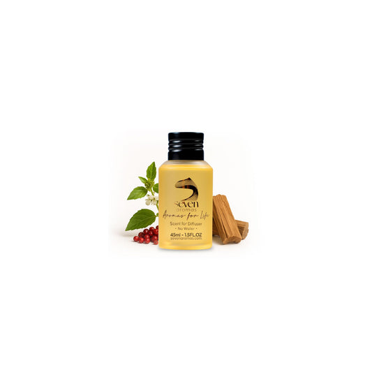 Seven Aromas Santal Blanc diffuser bottle delivers hotel-grade ambience and long-lasting scent.