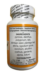 Seven Forests Pyrrosia tablets close-up highlighting herbal blend supporting normal kidney function.