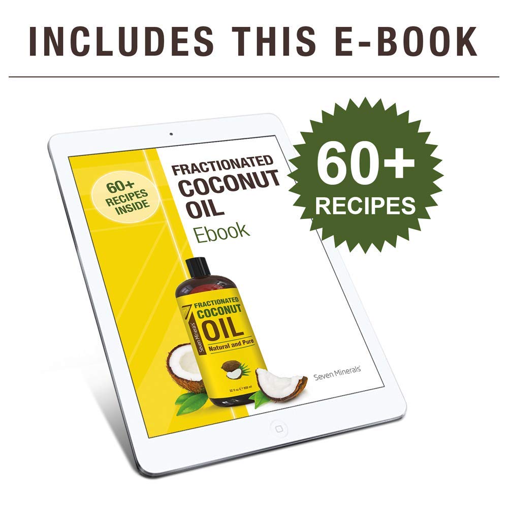 Seven Minerals fractionated coconut oil for skin care and dry skin hydration