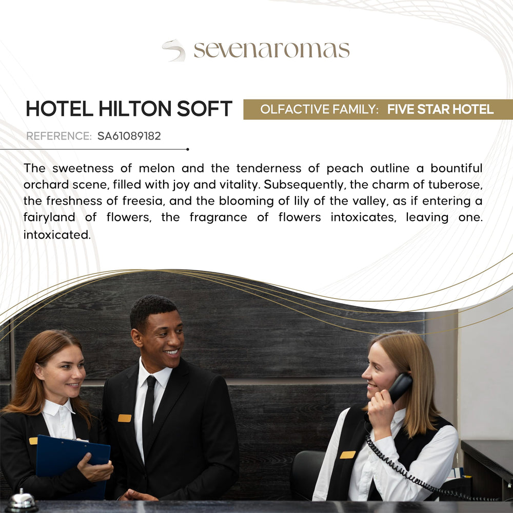 Citrus opening note evokes fresh, inviting fragrance from SevenAromas Hotel Scent Diffuser Oil.