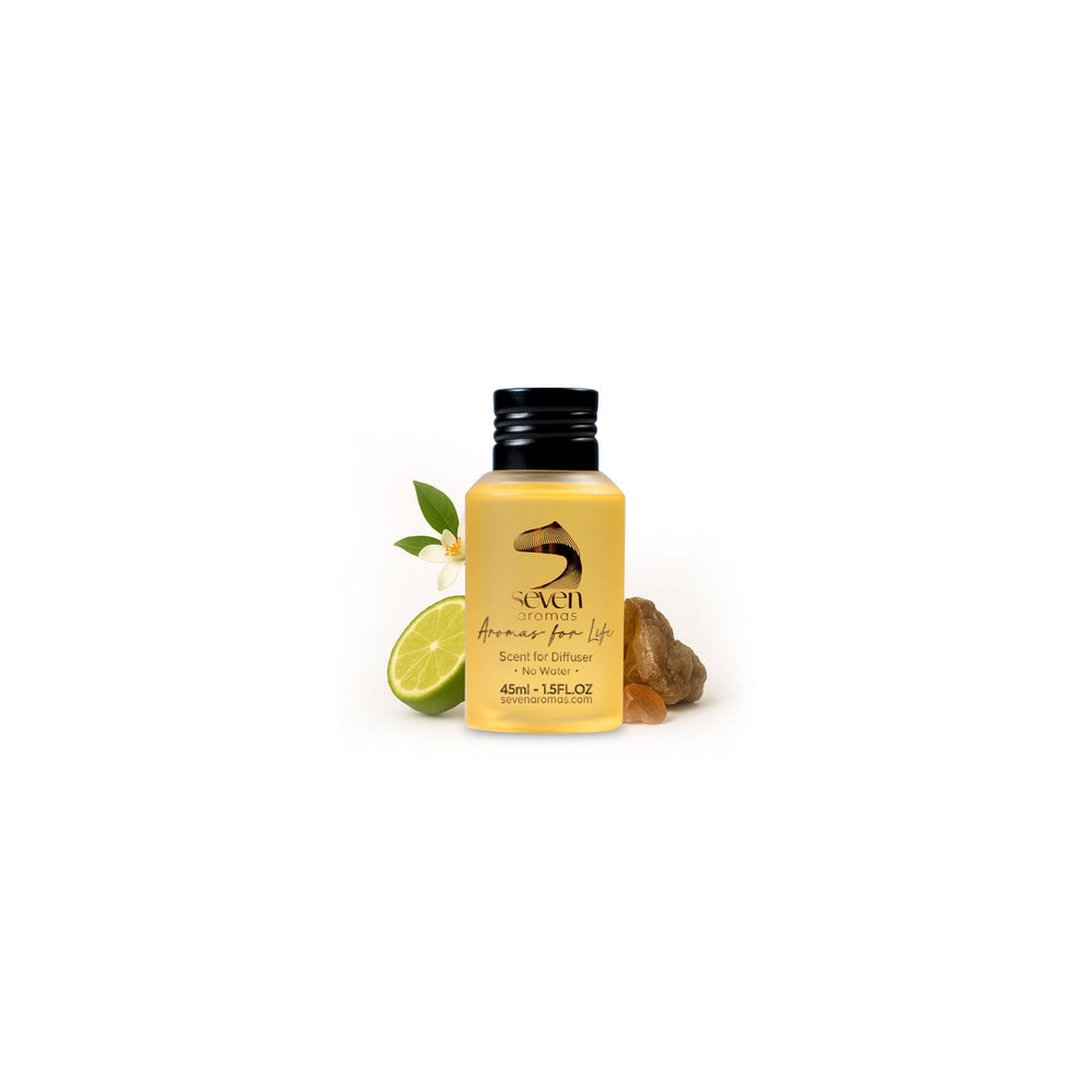 SevenAromas Hotel Diamond diffuser oil bottle shown in a luxe setting for ambience