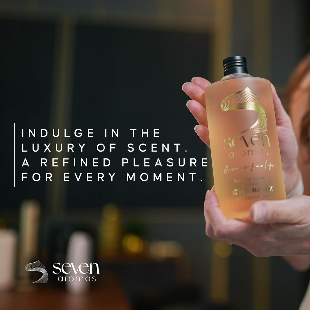 SevenAromas warm-woody-base delivers depth and lasting comfort