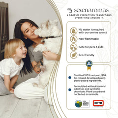 SevenAromas White Tea top notes with citrus and green accents for a fresh mood.