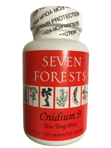 Seven Forests CNidium9 bottle front—herbal tablets for circulation support