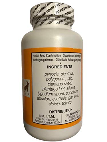 Seven Forests Pyrrosia packaging display highlighting urinary health.