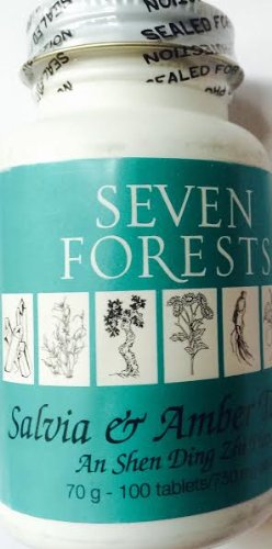 Seven Forests Salvia Amber Tablets bottle front for daily emotional and physical well-being