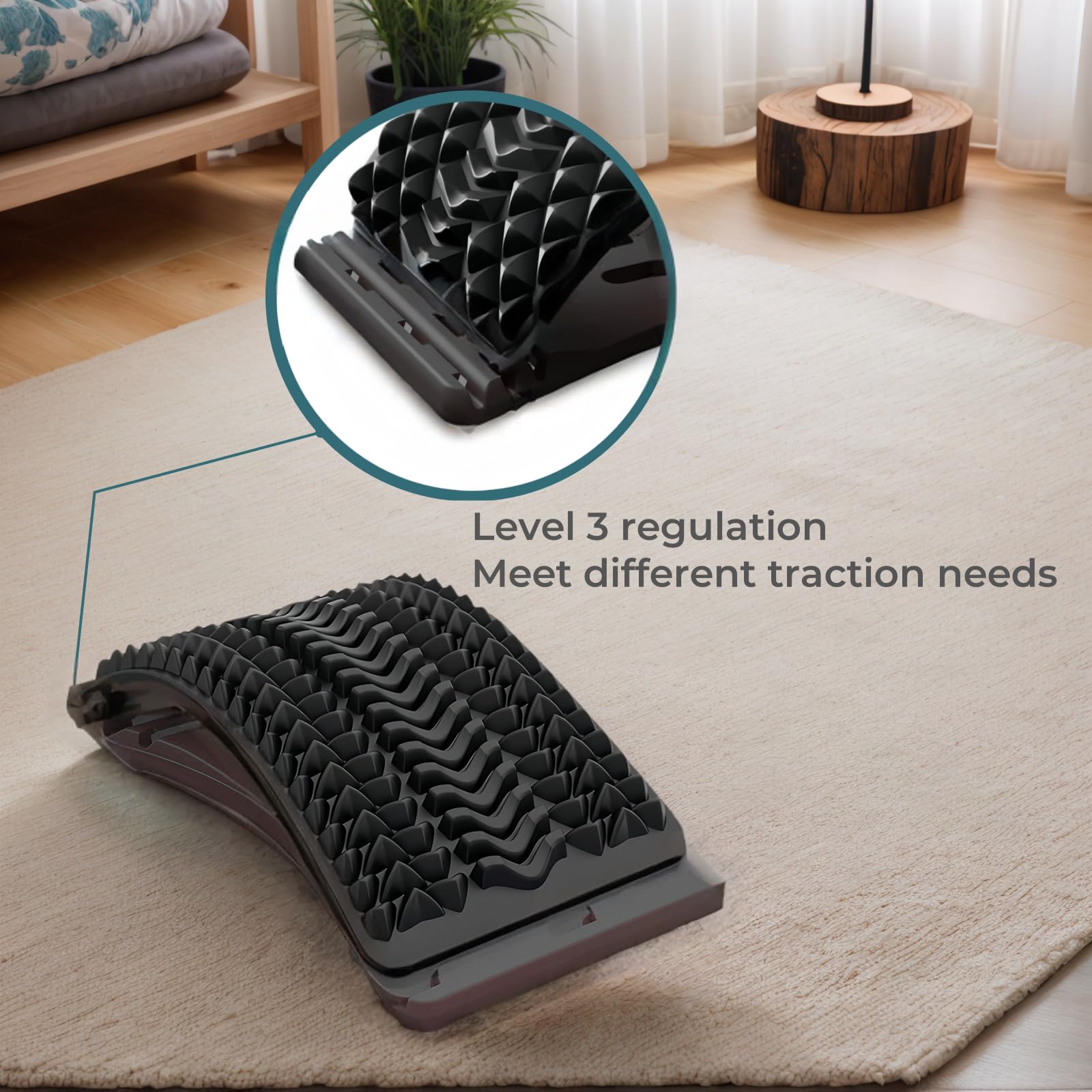 Three arch levels of Sevorange back stretcher for customizable stretch intensity