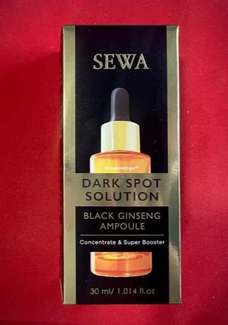 Sewa Black Ginseng ampoule dropper showcases concentrated nourishing formula.