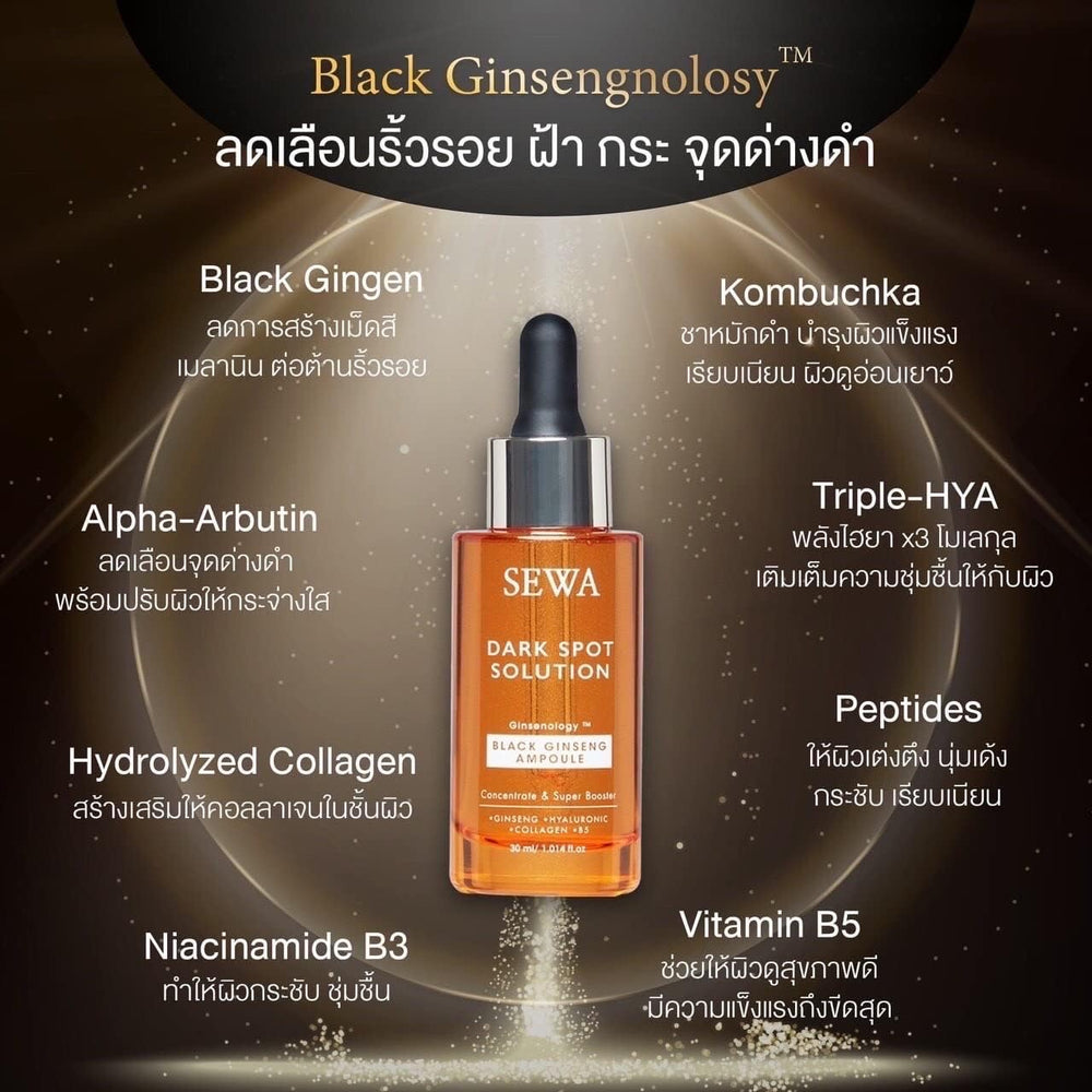 Sewa combo display implies versatile routine for bright skin.