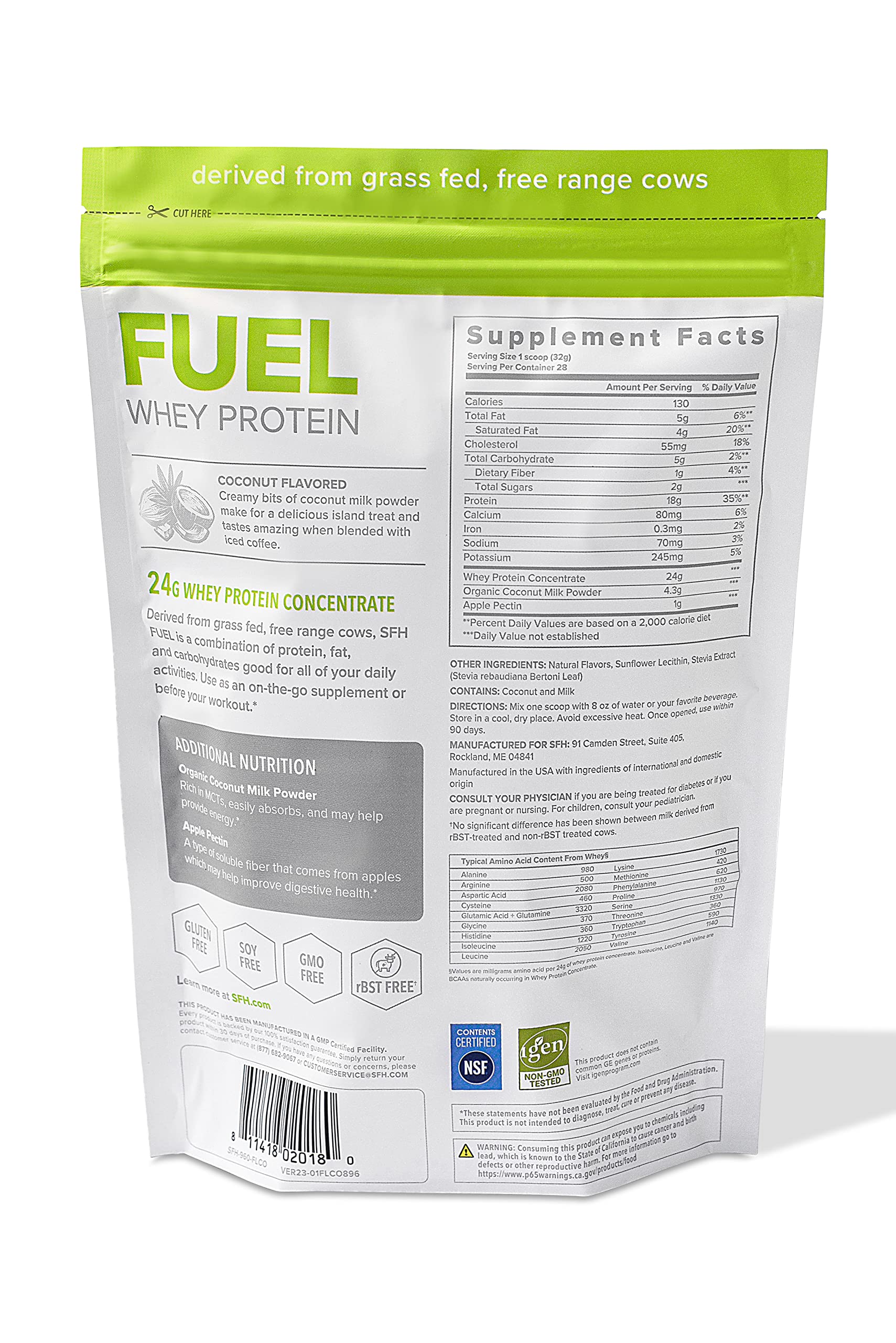 SFH Fuel scoop in shaker for quick on-the-go protein boosts