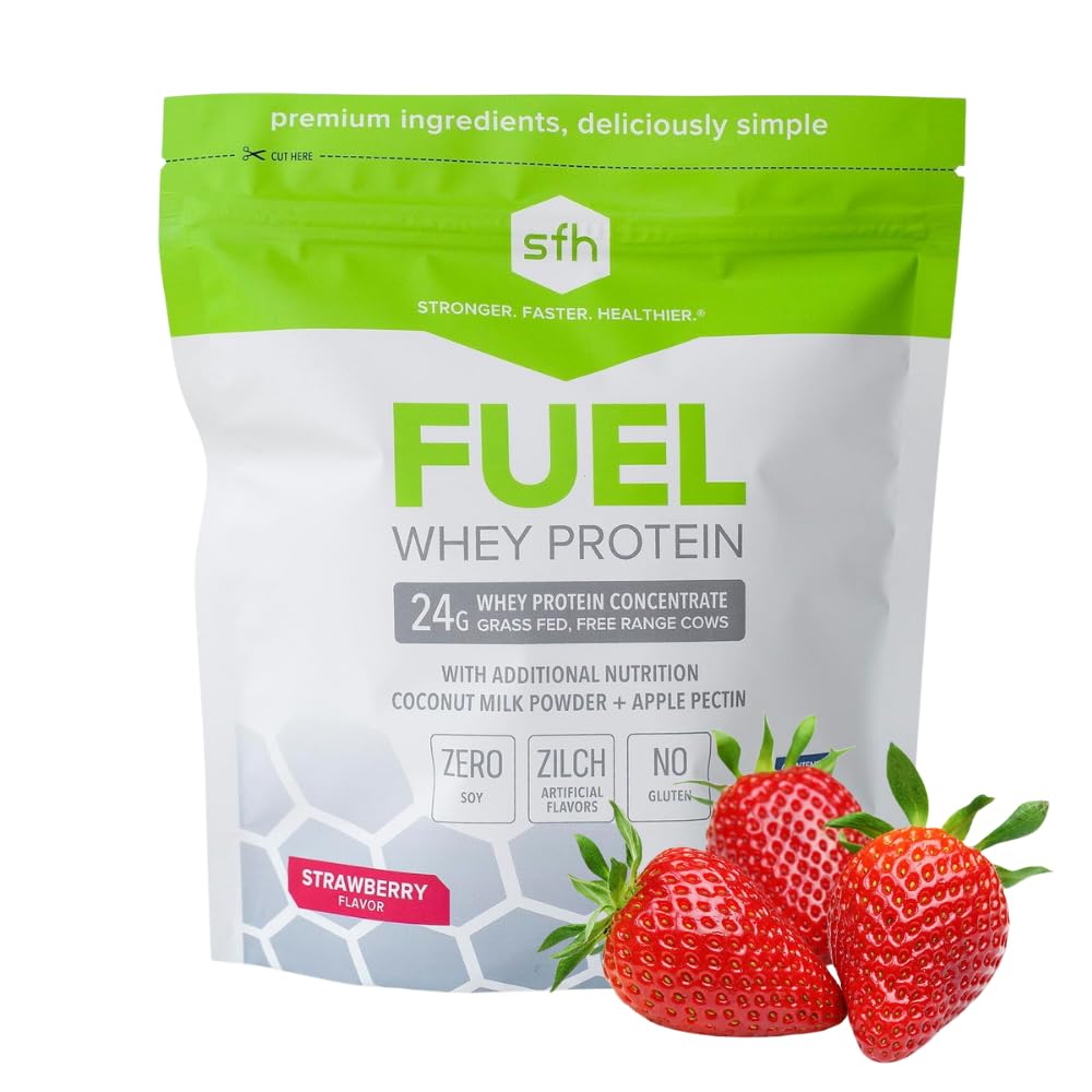 SFH Fuel strawberry 1.6lb bag front, natural energy support.