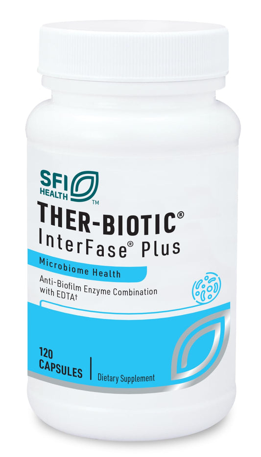 SFI Health Interfase Plus bottle for easy daily dosing and gut support.