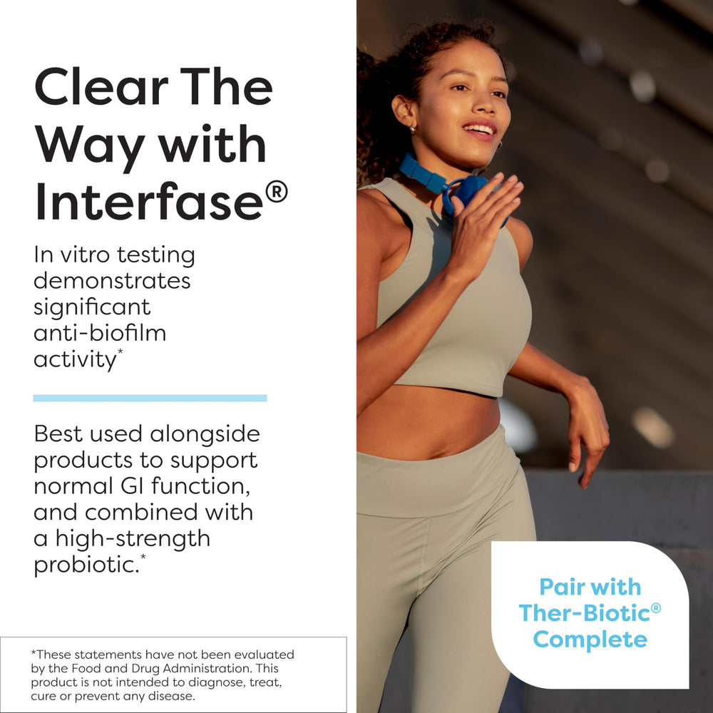 SFI Health Interfase Plus label close-up highlighting key ingredients.