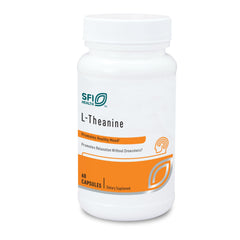 SFI Health Klaire L-Theanine capsules promote gentle calm focus and alertness support.