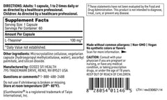 SFI Health Klaire L-Theanine ingredient details highlighting Suntheanine.