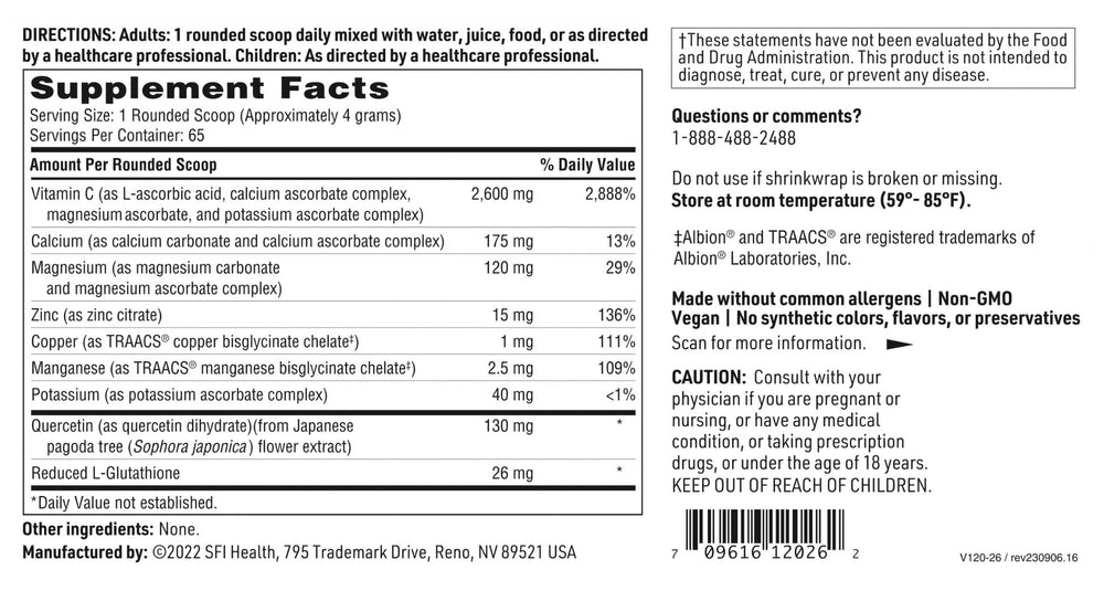 SFI Health Klaire Labs mineral blend with zinc, manganese, and copper on label.