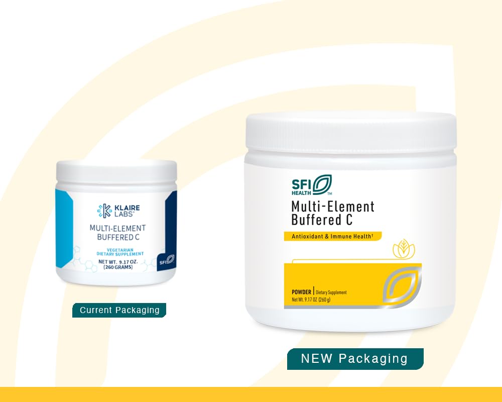 SFI Health Klaire Labs powder with measuring spoon for dosing.