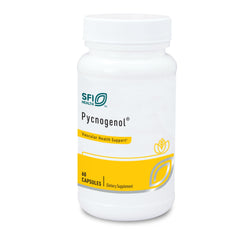SFI Health Klaire Labs Pycnogenol 50mg bottle featuring hypoallergenic formula for daily use.
