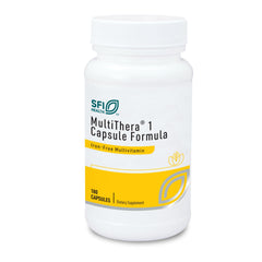 SFI Health MultiThera bottle showcases an iron-free formula for daily micronutrients.