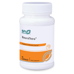 SFI Health NeuroThera bottle front shows capsule-based cognitive support.