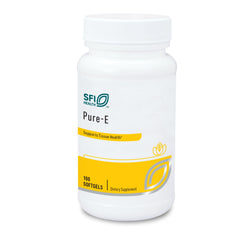 SFI Health Pure-E softgel bottle showing the natural vitamin E formula for daily antioxidant support.