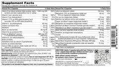 Bioavailable vitamins C and E in VitaPrime for antioxidant support.