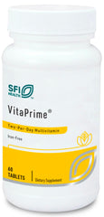 SFI Health VitaPrime iron-free tablets close-up for easy daily use and immune support.