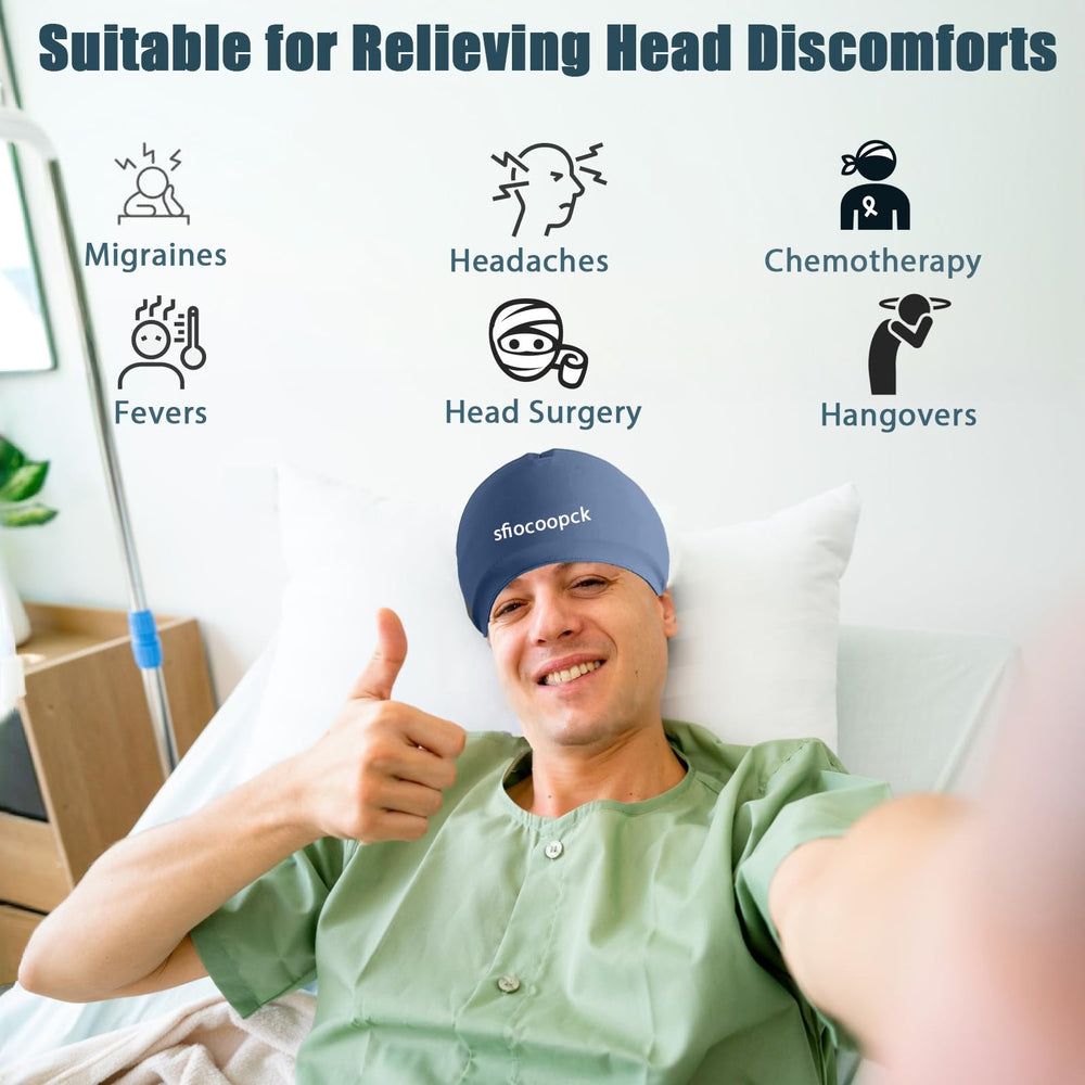 Sfiocoopck migraine relief ice cap for quick cold therapy.