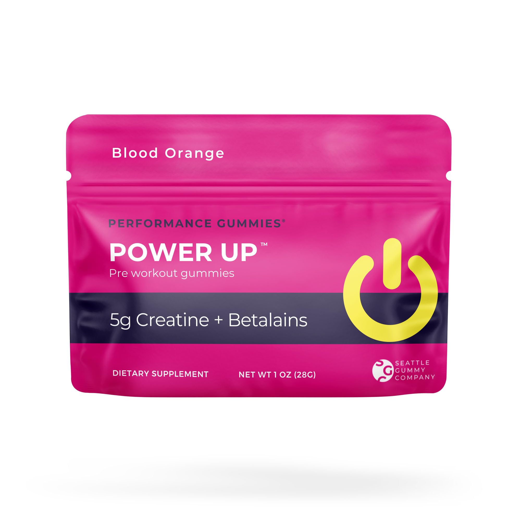 SGC Creatine Monohydrate Gummies in a blood orange bottle for on-the-go fueling.