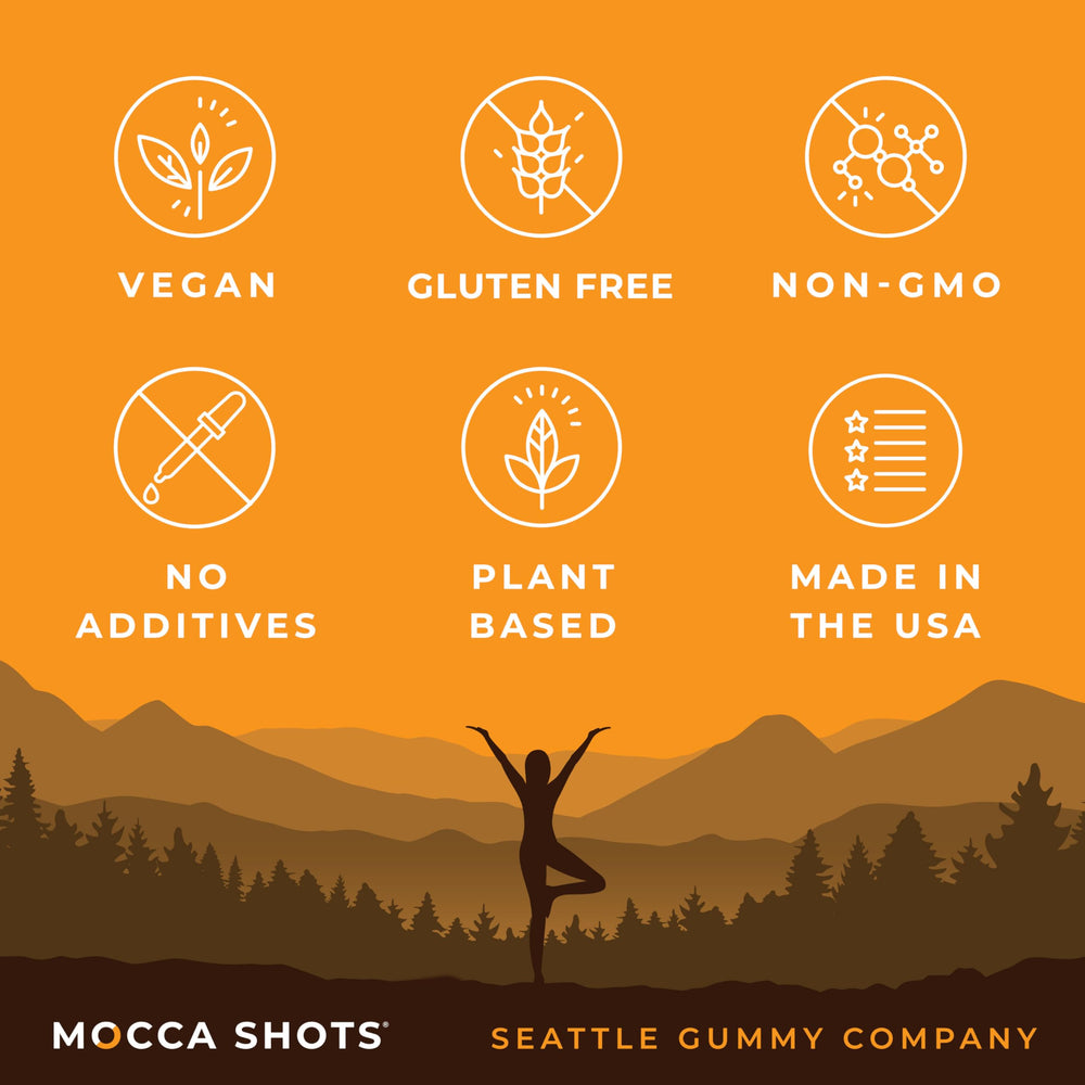SGC Mocca Shots ingredients label featuring Ginkgo biloba and Theobromine.