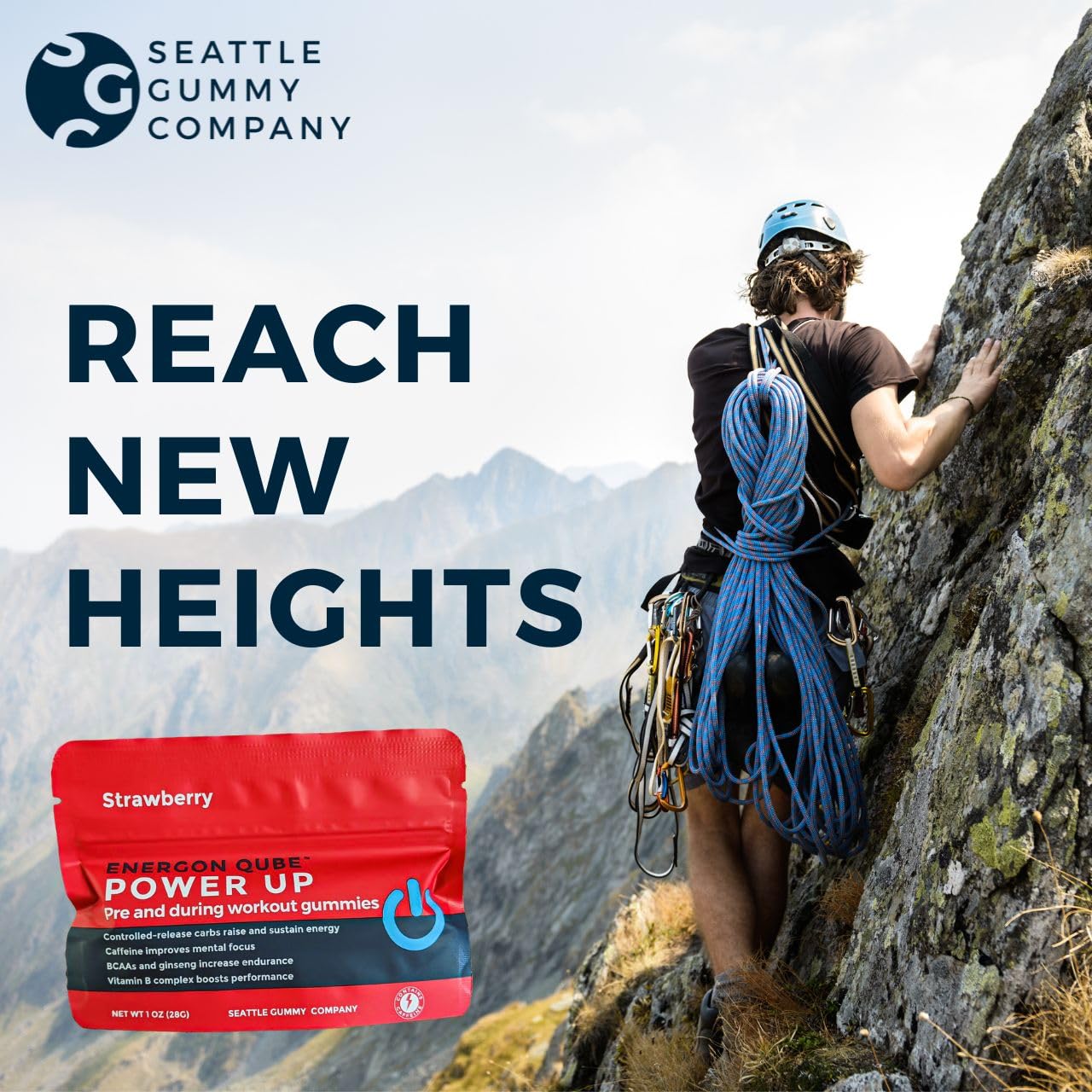 Gummies in a gym bag offering convenient on-the-go energy and focus
