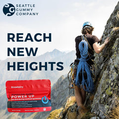 Gummies in a gym bag offering convenient on-the-go energy and focus